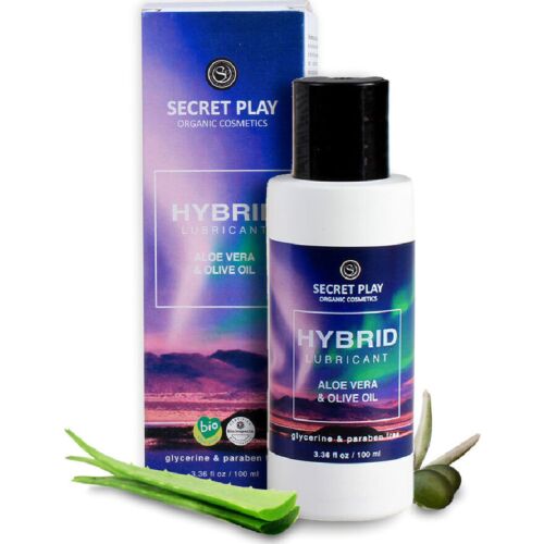 Lubrikáló SECRETPLAY ORGANIKUS HIBRID 100 ML - Aloe Vera és olíva kivonat