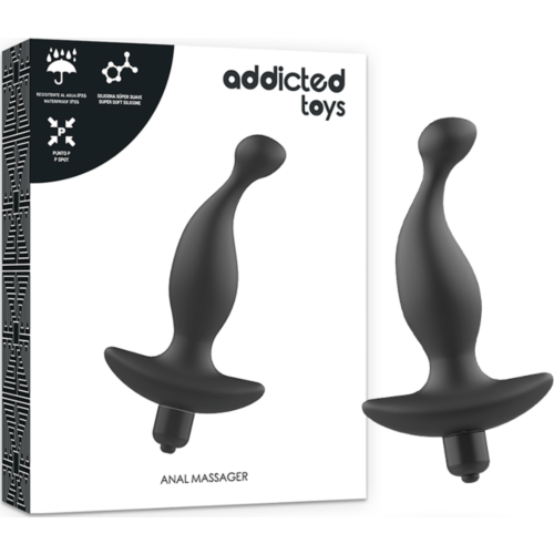 Anális masszírozó ADDICTED TOYS fekete vibrációval