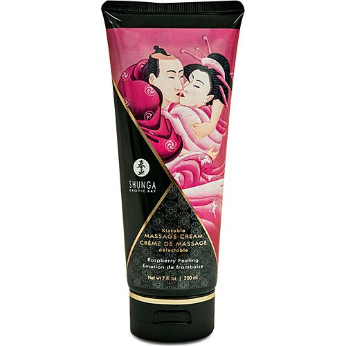 Masszázs krém SHUNGA Málna 200 ml - Selymes bőr érzet