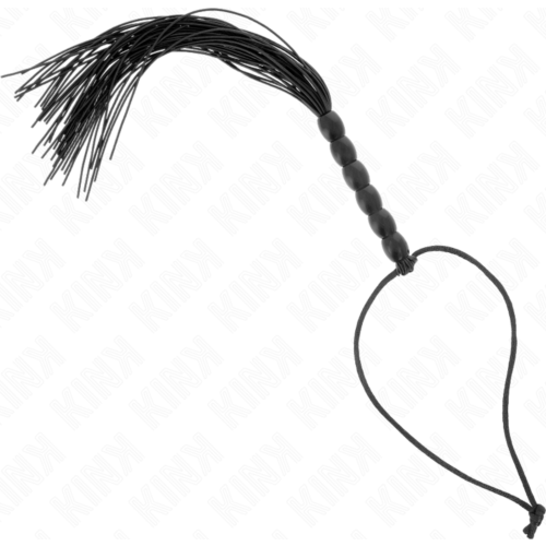 BDSM ostor KINK MINI SILICONE WHIP 6 Fekete Golyóval