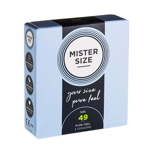 Kondom MISTER SIZE 49 mm - Optimális illeszkedés érzékeny péniszekhez