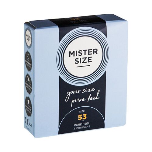 Kondom MISTER SIZE 53 mm – Kiváló illeszkedés és érzékenység
