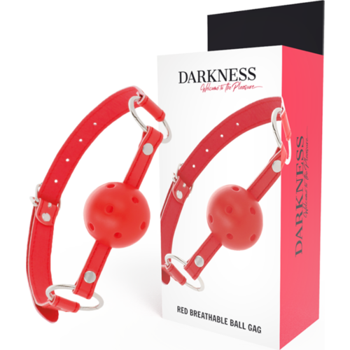 Szájpecek DARKNESS RED BREATHABLE GAG