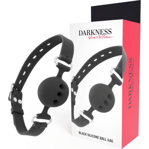 Gag DARKNESS BONDAGE szilikon pántokkal