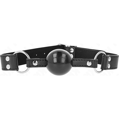 Gag KINK COLLAR & GAG 4 cm golyó bőrhatású pánttal
