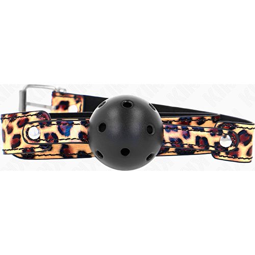 Gag KINK COLLAR & GAG Leopard légáteresztő