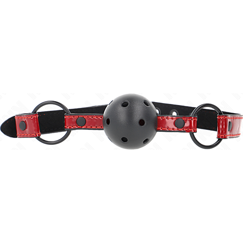 Gag KINK COLLAR & GAG Shiny Leatherette 4.5 cm