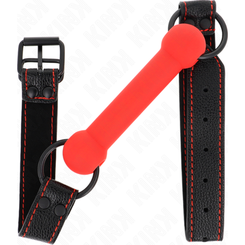 Gag KINK COLLAR & GAG állítható bőrhatású pánttal