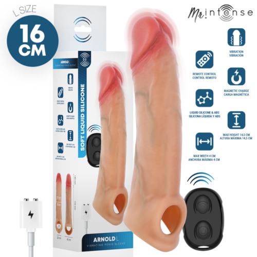Fundament MR INTENSE ARNOLD L – Vibráló pénisz hüvely távirányítóval