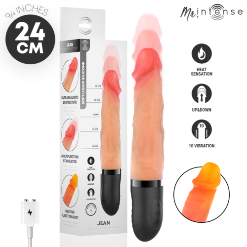 Vibrátor MR. INTENSE Jean 24 cm fűtő funkcióval