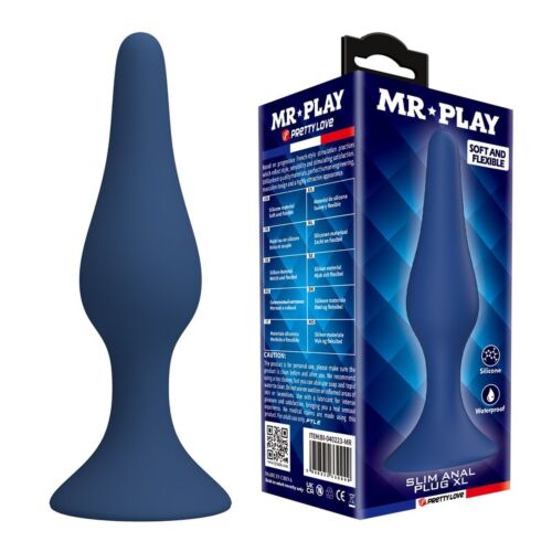 Anális dugó MR PLAY TAPERED SILICONE BLUE XL - Kényelem és biztonság