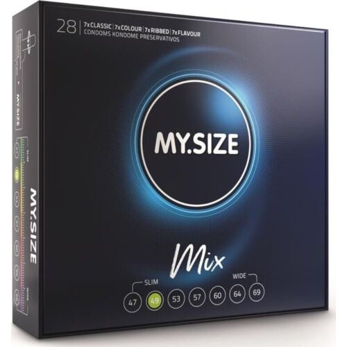 Kondom MY SIZE MIX 49 MM - Széles választék négy változatban