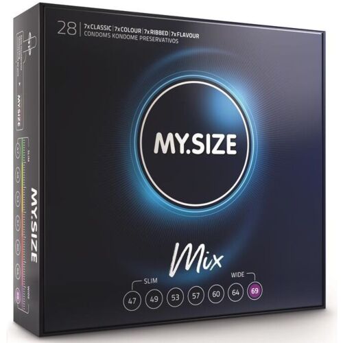 Kondom MY SIZE MIX 69 mm - 28 darab változatban