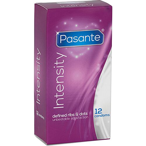 Kondom PASANTE Ribs & Dots Intensity 12 db