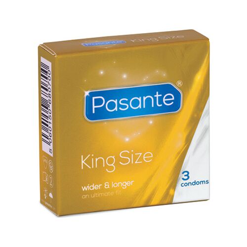 Kondom PASANTE King Size - Szélesebb és hosszabb illeszkedés