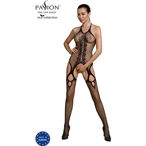 Bodystocking PASSION WOMAN BODYSTOCKINGS ECO BS013 fekete
