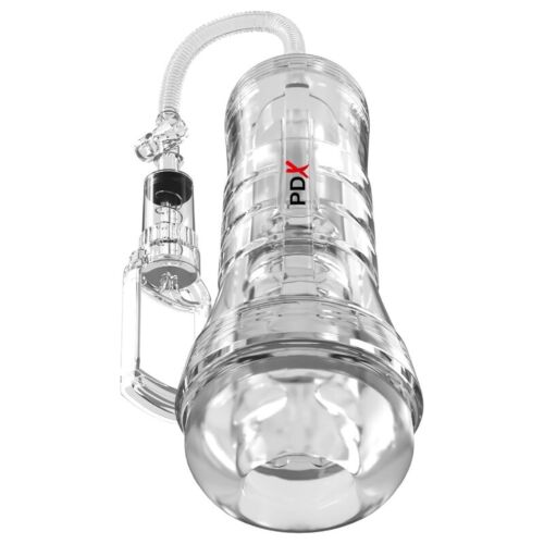 Masturbátor PDX ELITE Viewtube VAC XXL Átlátszó SzívóPumpával