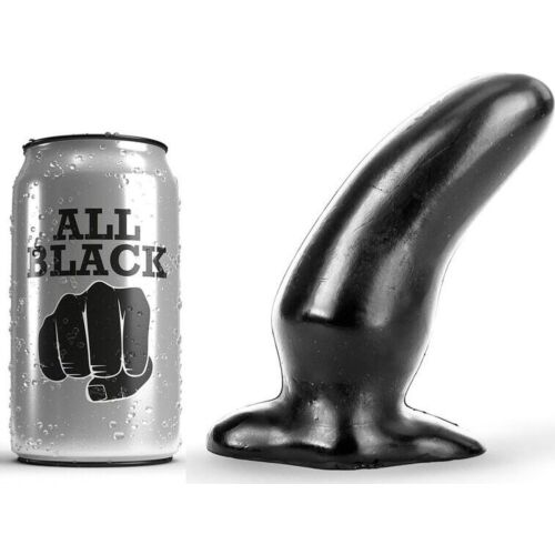 BDSM Anal Plug ALL BLACK 13 CM - Kellemes ívvel