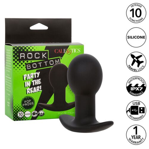 Anal Plug CALEXOTICS Rock Bottom 10 vibrációval