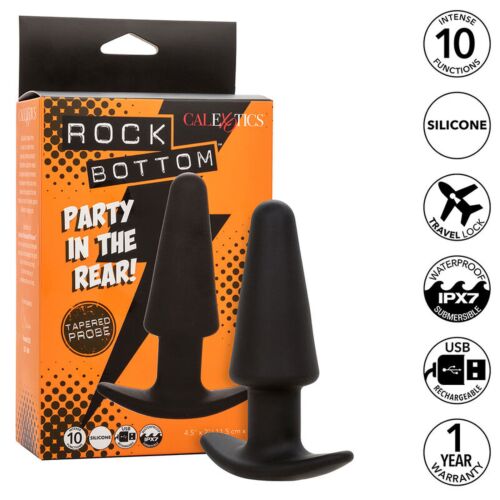 Anal Plug CALEXOTICS Rock Bottom 10 vibrációval