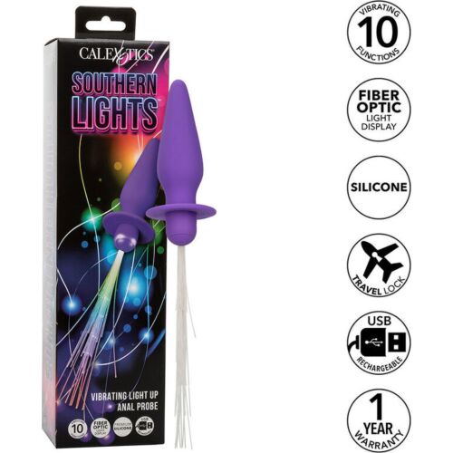 Anális dugó CALEXOTICS Southern Lights 10 vibrációval