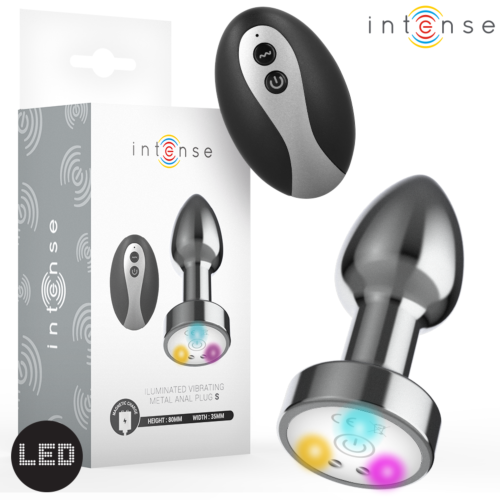 Vibráló Fém Anális Dugó INTENSE LED Fényekkel