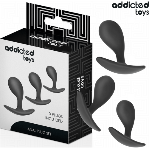 Anális plug készlet ADDICTED TOYS - 3 különböző méretben