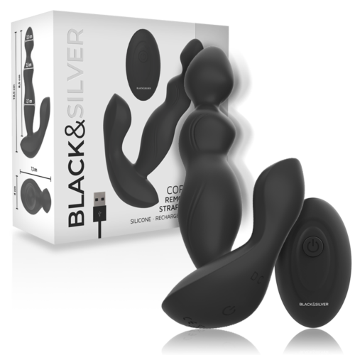 BDSM Anális Dugó BLACK&SILVER Cora Távirányítóval