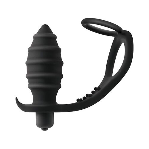 Plug anal vibrátor Plug S Pleasures Throttle kettős gyűrűvel