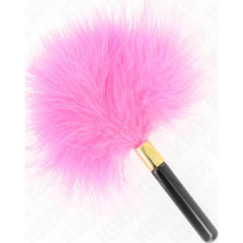 Tickler KINK FUCHSIA GOLD METAL TICKLE FEATHERS 18 CM