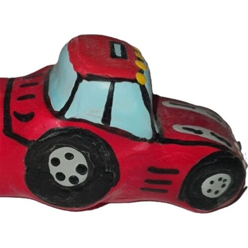 Vicces óvszer CONDOMERIE Handpainted Tractor Red XL
