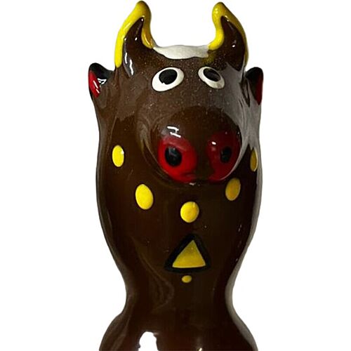 Vicces óvszer CONDOMERIE Bull Black Model 2 kézzel festett