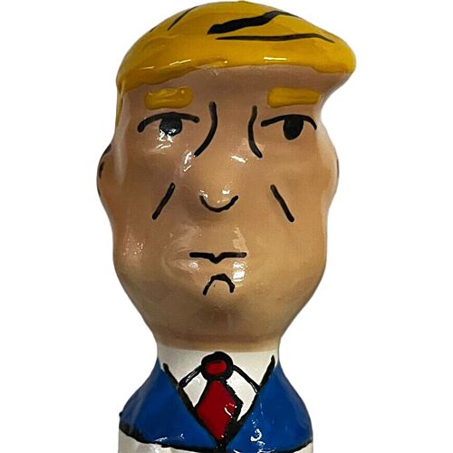 Vicces kondom CONDOMERIE Grumpy Trump XL kézzel festett