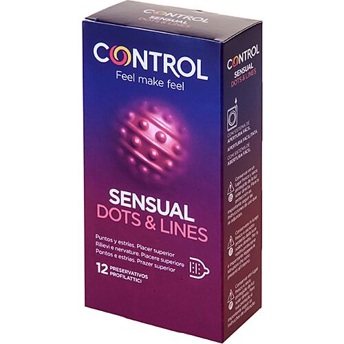 Preservatív CONTROL Dots & Lines 12 db