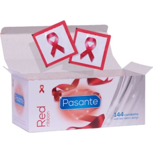 Kondom PASANTE Red Ribbon 144 db - Természetes tapintás