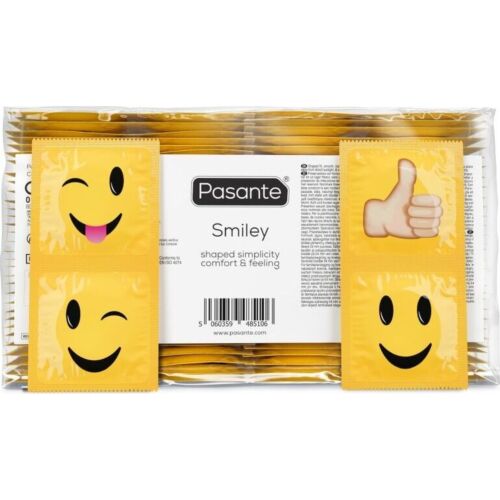 Kondom Pasante Smiley Bag 144 db - Kényelmes és szórakoztató