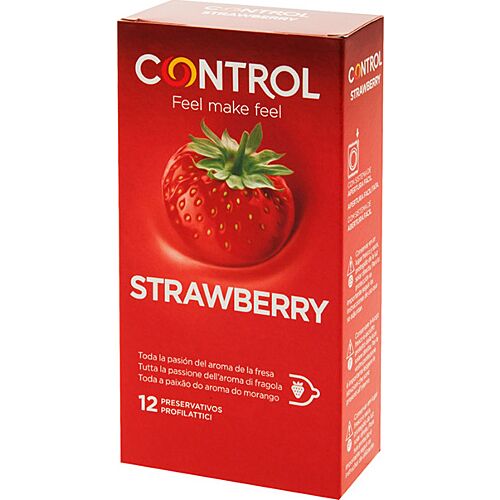 Kondom Control Adapta eper ízű 12 darabos csomag