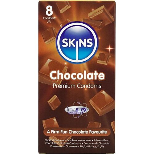 Kondom SKINS Chocolate Premium 8 darabos csomag