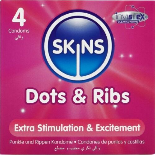 Kondom SKINS Dots & Ribs prémium csomag