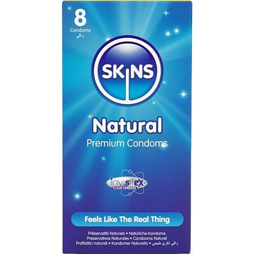 Kondom SKINS Natural Premium 8 db - extra síkosított