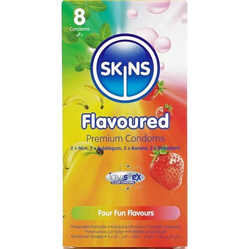 Kondom SKINS Multi Flavors 8 ízben