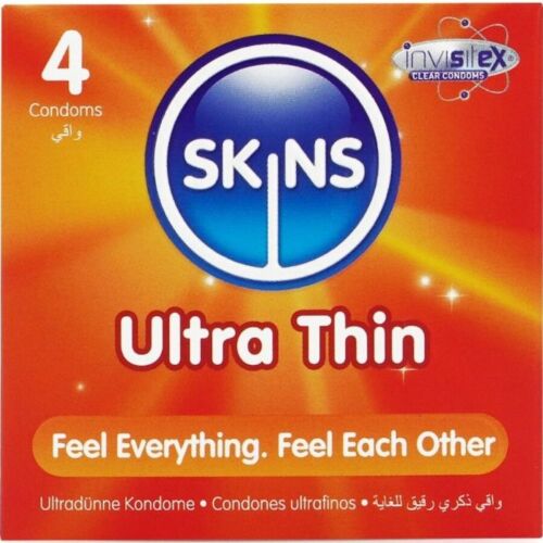 Kondom SKINS Ultra Thin 4 db extra vékony érzékenység