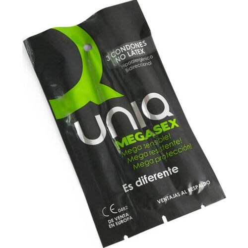Kondom UNIQ MEGASEX érzékeny 3 db