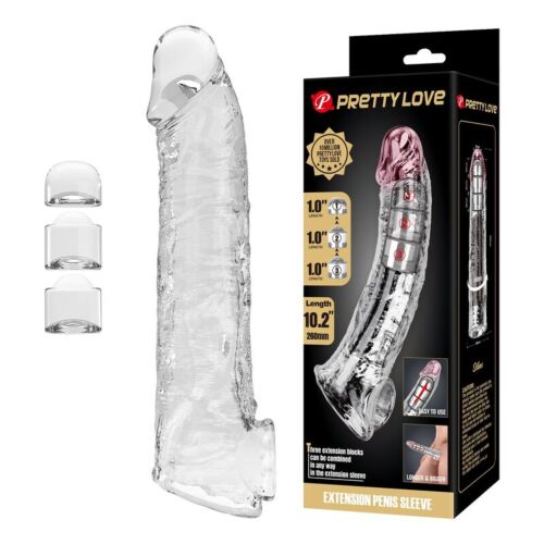 Állítható pénisz hosszabbító hüvely 26 cm