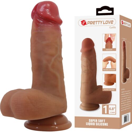 Realisztikus Dildo PRETTY LOVE CURTIS tapadókoronggal