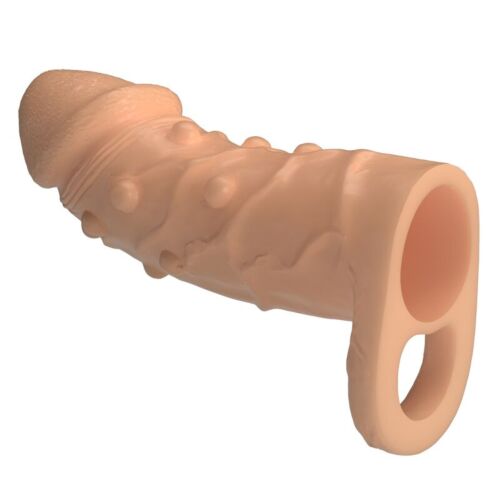 Natural színű pénisz hosszabbító hüvely 14 cm