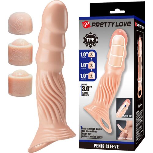 Pénis Fedezék Kiterjesztő Pretty Love - Textúrázott élmény