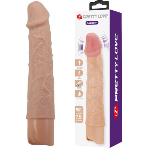 Valósághű Dildo PRETTY LOVE LEANDER erős vibrációval