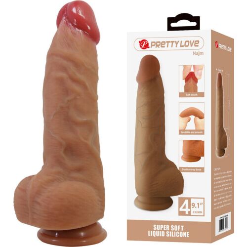 Dildo PRETTY LOVE NAJM realisztikus szívócsésze 23.2 cm