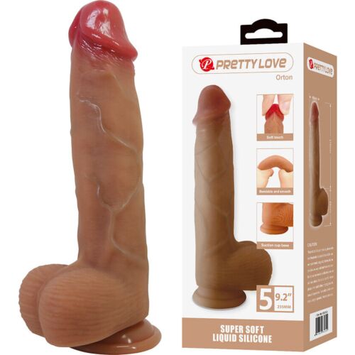 Dildo PRETTY LOVE ORTON realisztikus érzetű szívókoronggal